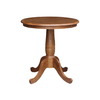 International Concepts Round Pedestal Table, 30 in W X 30 in L X 29.1 in H, Wood, Distressed Oak K42-30RT-C617-2